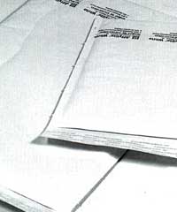 White Peel Strip Bubble Envelopes 10 3/8" IW x 14 3/4" IL  - Pack of 100