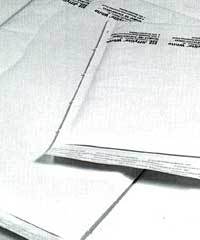 White Peel Strip Bubble Envelopes 5 7/8" IW x 8 3/4" IL  - Pack of 250